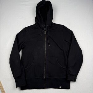 American Giant Hoodie Mens Medium Black Full Zip Fleece Sweatshirt Made USA